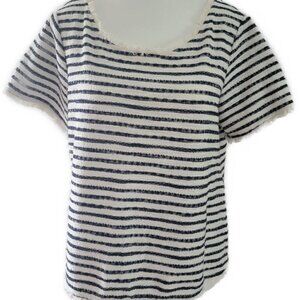Striped Black and White Women's Top